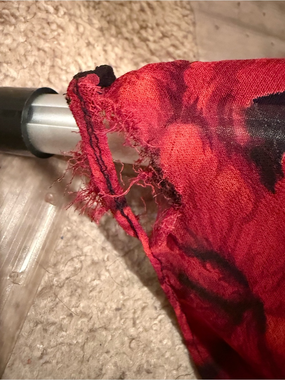 Nostalgia Vintage Y2K Black Floral Maxi Dress with Red Bloom Print - Picture 14 of 15